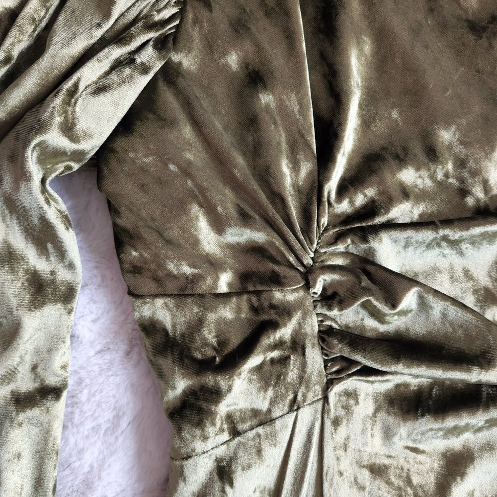 Anthropologie Nirmooha One-Shoulder Velvet Mini Dress - Picture 9 of 16